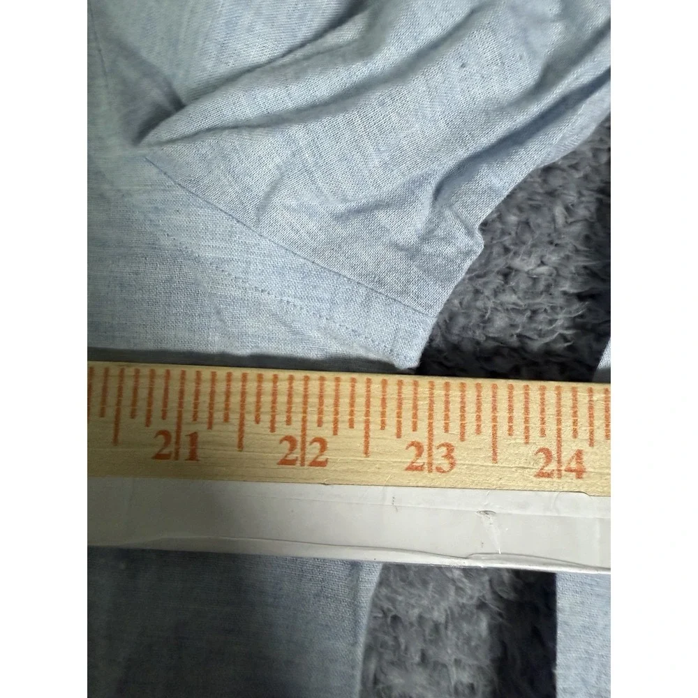 Banana Republic Men's Large Button Up Standard Fit Shirt British Blue Heather